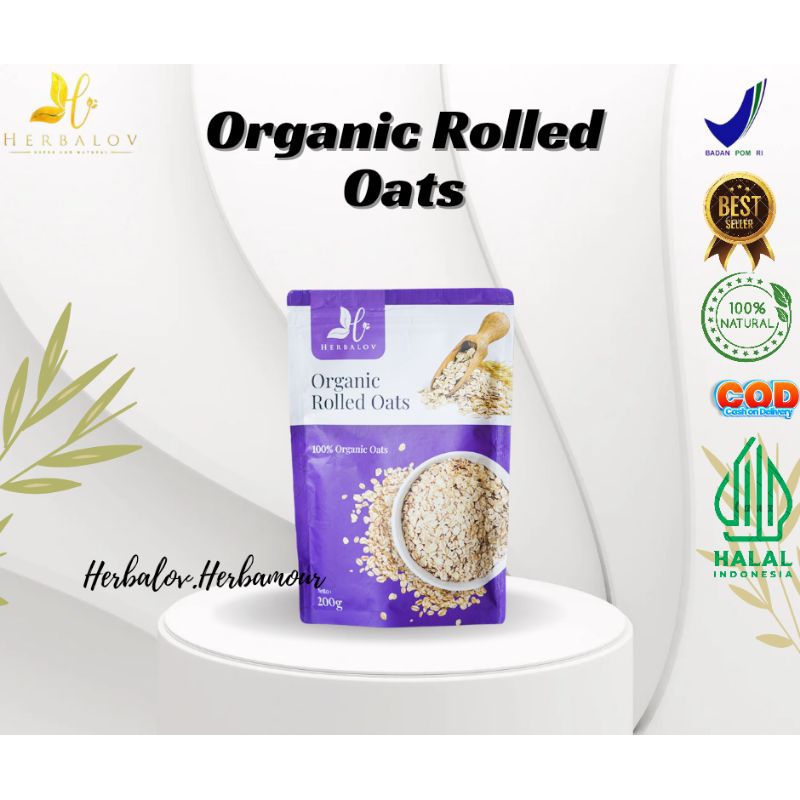 

ORGANIC ROLLED OATS By HERBALOV 100 gr