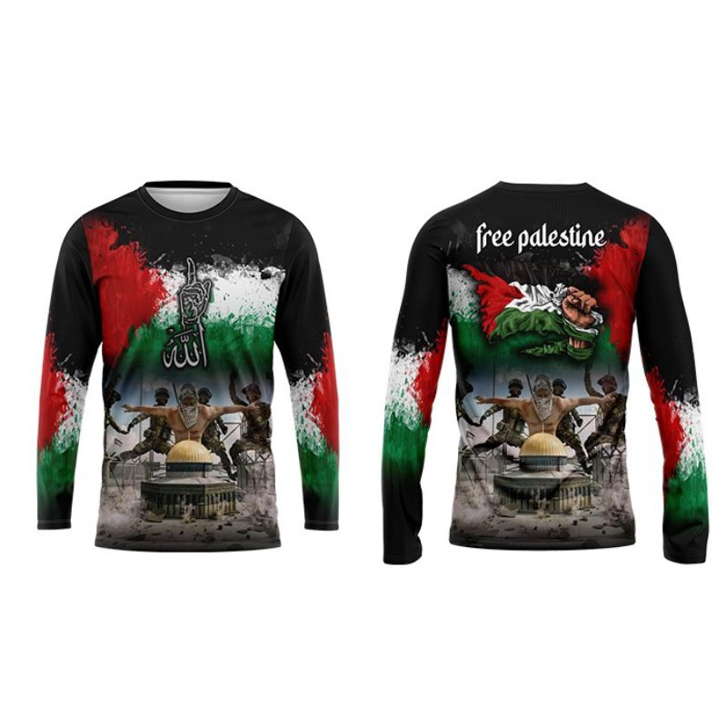 kaos jersey save palestina lengan panjang terbaru 2C