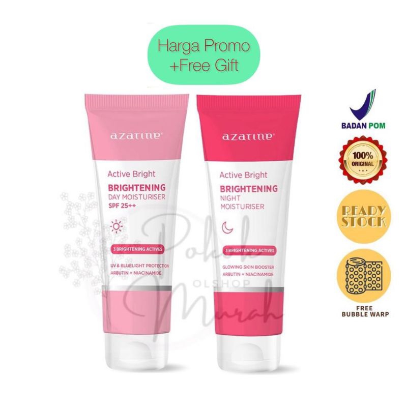 Azarine Active Brightening Day Cream dan Night Cream