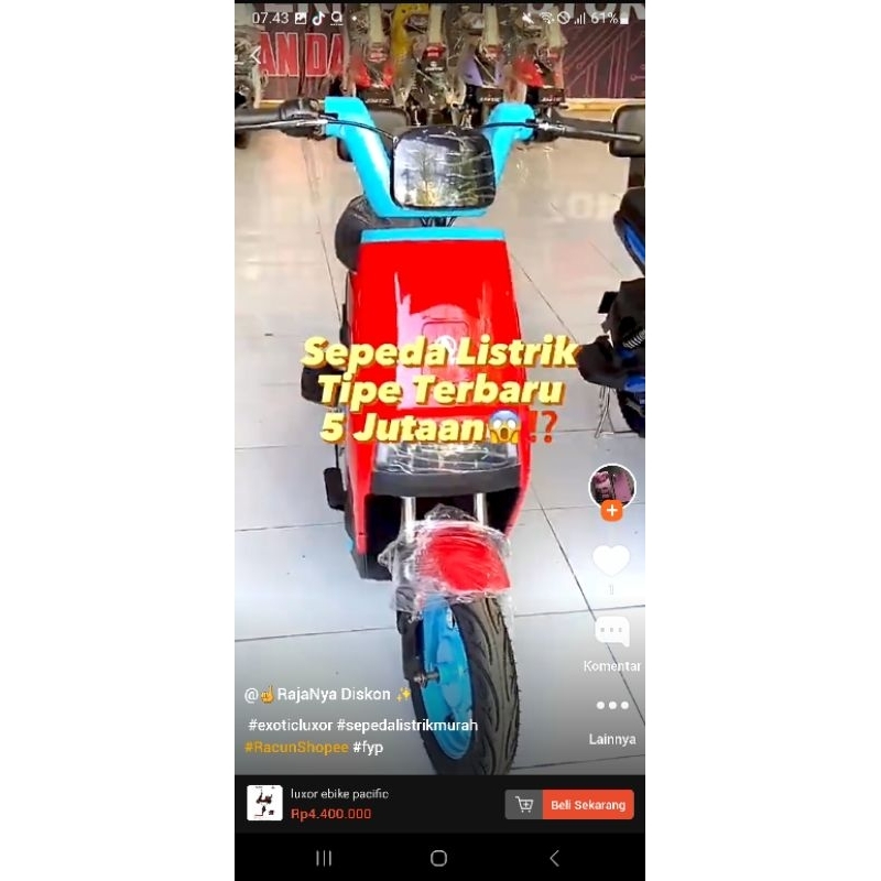 luxor ebike pacific sepeda listrik promo