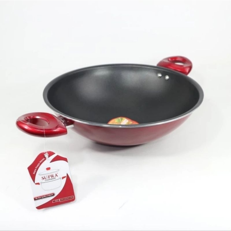 Kuali Wajan Penggorengan Wok Supra Teflon 32cm