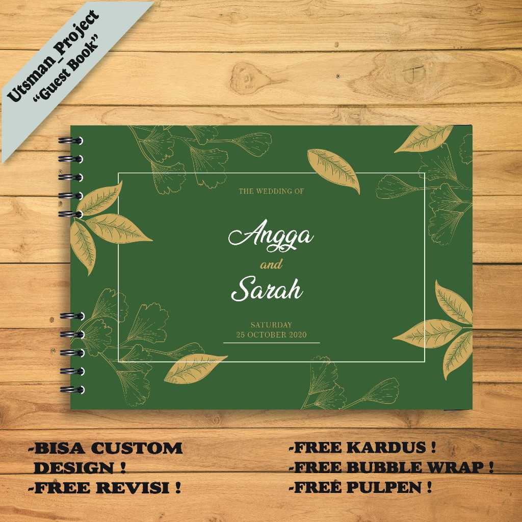 

Guest Book HardCover Wedding Buku Tamu Pernikahan Custom Premium 02