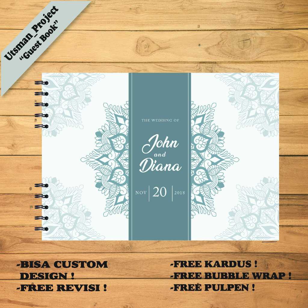 

Guest Book Wedding Buku Tamu Pernikahan Custom HardCover Premium 03