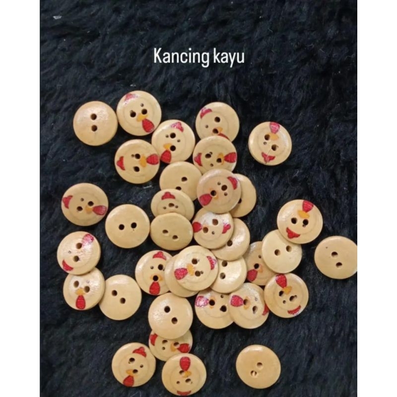 kancing kayu motif/kancing kayu karakter