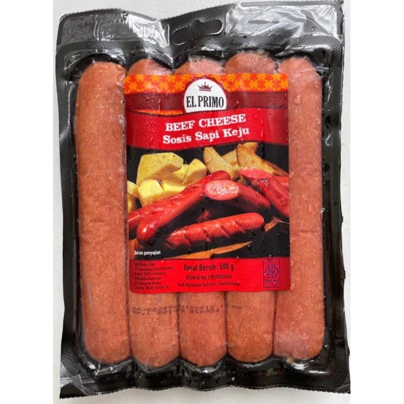 

El Primo Beef Cheese Sausage | SOSIS SAPI KEJU VIRAL | Berat Bersih 500gr