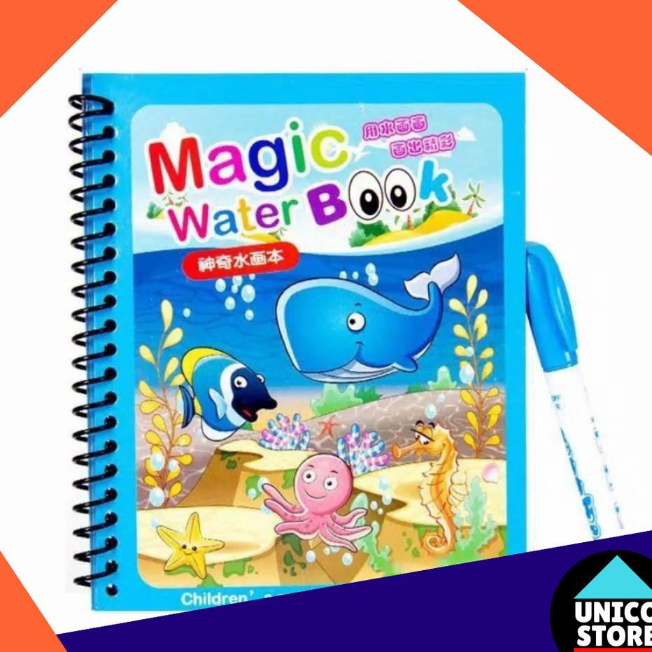 

➢☋★✭ Magic Water Book VIRAL T*kT*K / buku mewarnai / Buku mewarnai ajaib / Buku mewarnai water doodle Stok Banyak