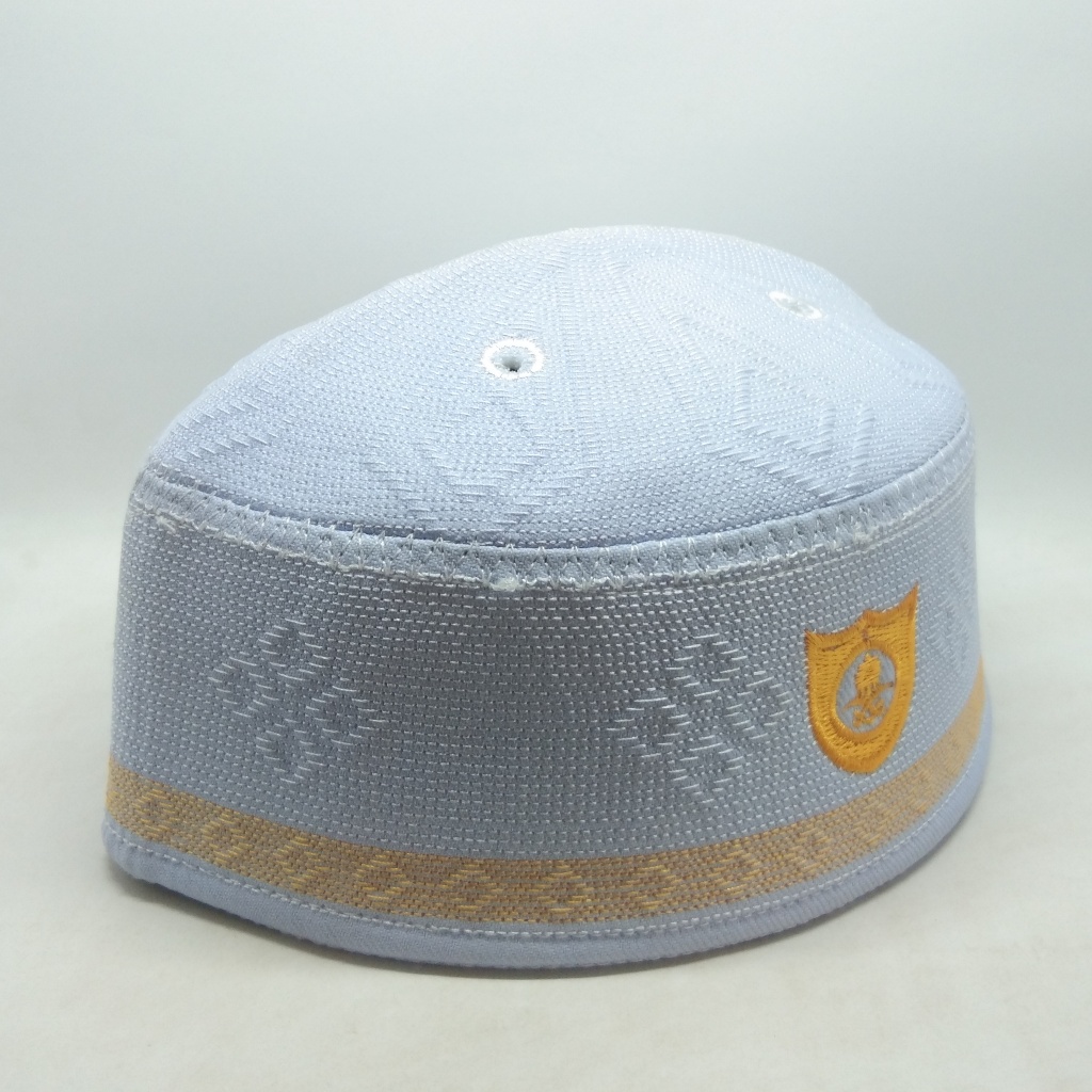 Kopiah Malaysia Motif Bordir Kuning | Peci Malaysia Logo Bordir Putih | Kuning | Hitam