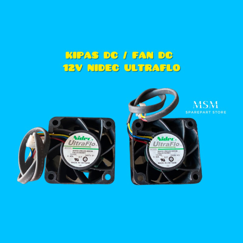 KIPAS DC / FAN DC 12V NIDEC ULTRAFLO