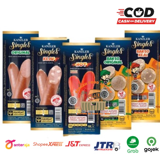 

↕➨⁑✲ Sosis Kanzler Singles Keju / Original / Mini / Hot / Bakso Keju / Bakso original 65gr all varian Best Product