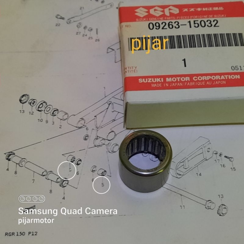 Bearing Swing Arm Unitrack Supit Urang Bagian Bawah Suzuki RGR 150