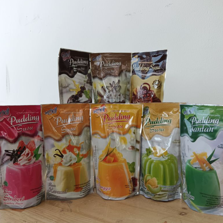 

✨ Nutrijell PUDING SUSU pandan 130gr puding susu mangga 170 gr stroberi 145gr belgian cokelat coklat 130gr capucino karamel melon puding coklat nutrijel 145gr