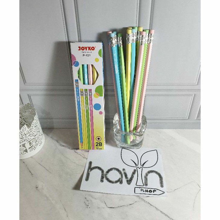 

Best Seller (12pc) pensil Joyko 2B P-121 warna pastel/pencil pastel color ➴❄❈