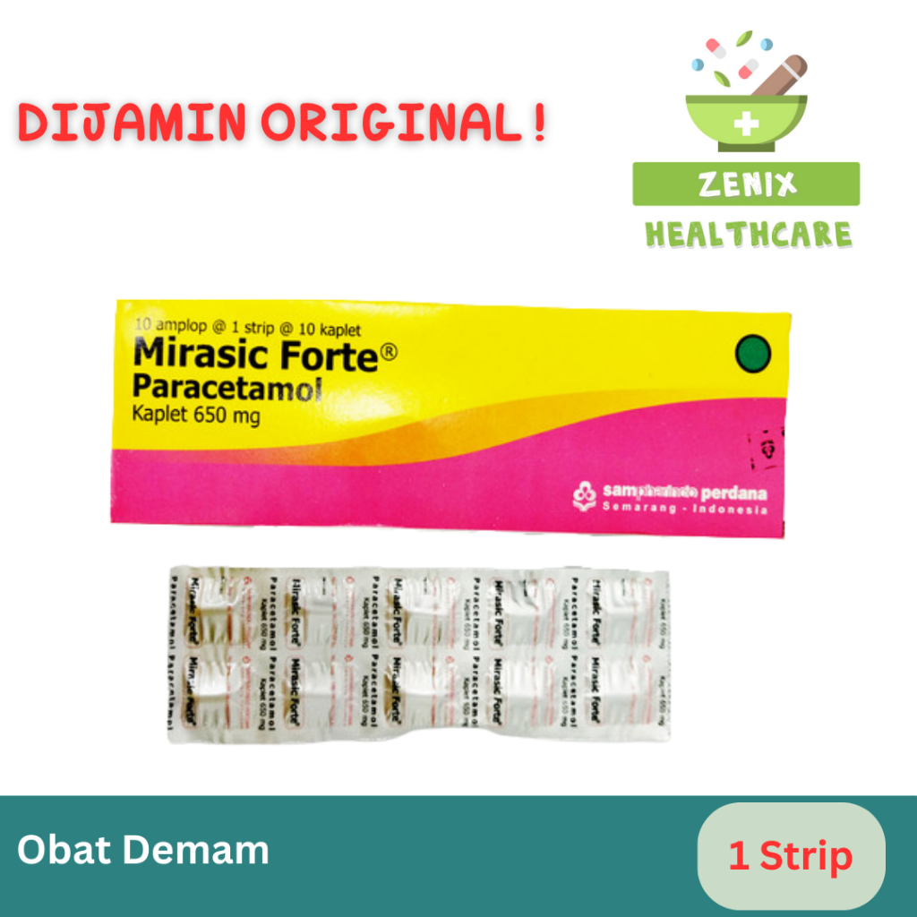 Mirasic Forte Paracetamol 650 mg - Obat Demam