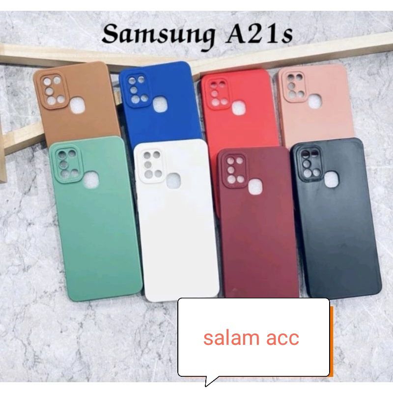 SOFTCASE Macaron Pro Camera Samsung  A21S Candy Case Full Color 3D Silikon TPU