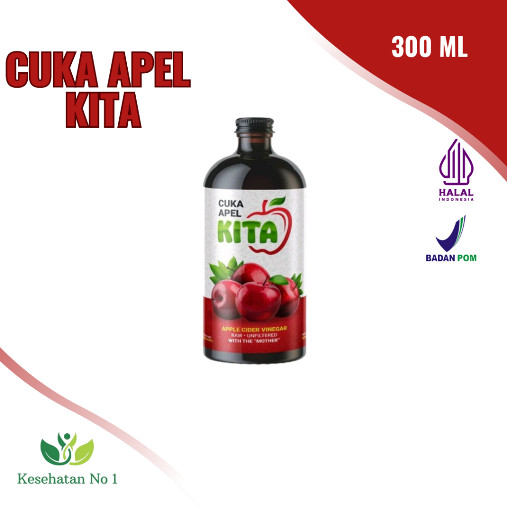 

Cuka Apel Kita 100% 300ml Natural Apple Cider Vinegar