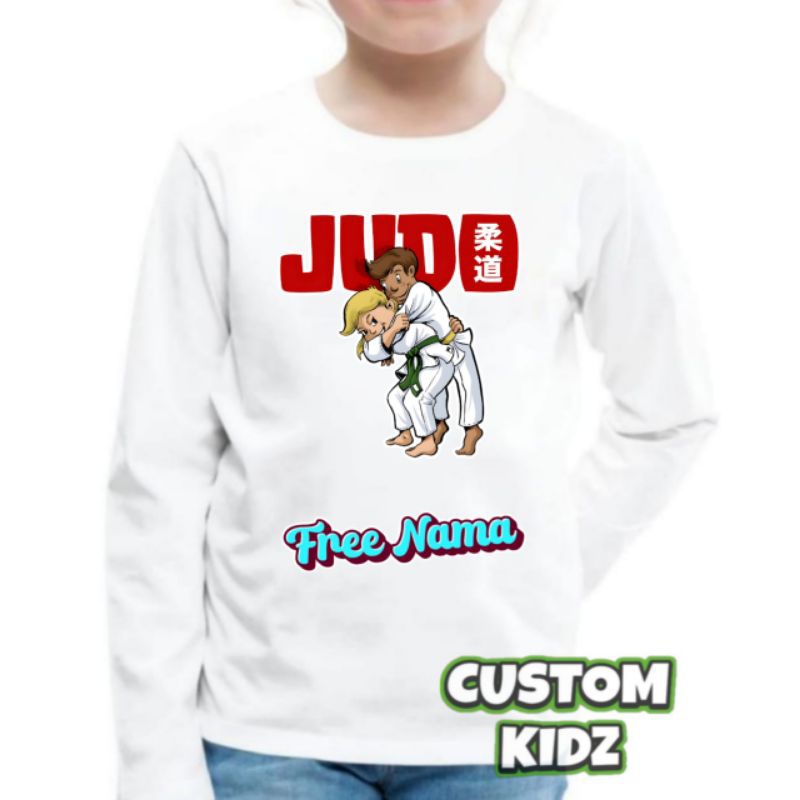Baju atasan kaos anak JUDO lengan panjang free nama anak