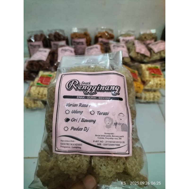 

Rengginang Mini Mentah Original Rasa Bawang Terasi Udang 450 Gram Isi Banyak