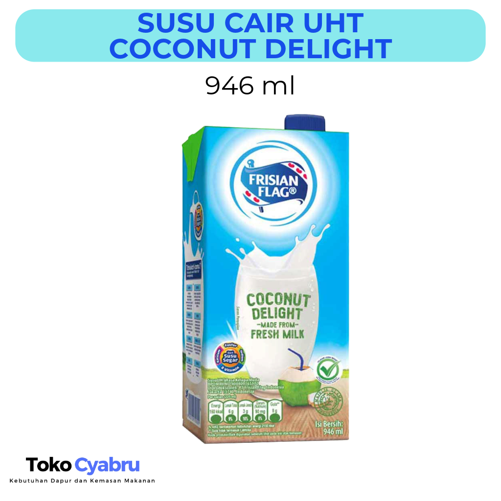 

Susu Cair UHT Coconut Delight Frisian Flag 946 ml