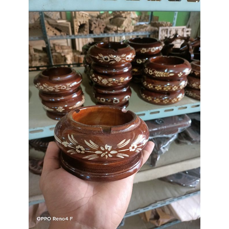asbak kayu jati,tempat rokok