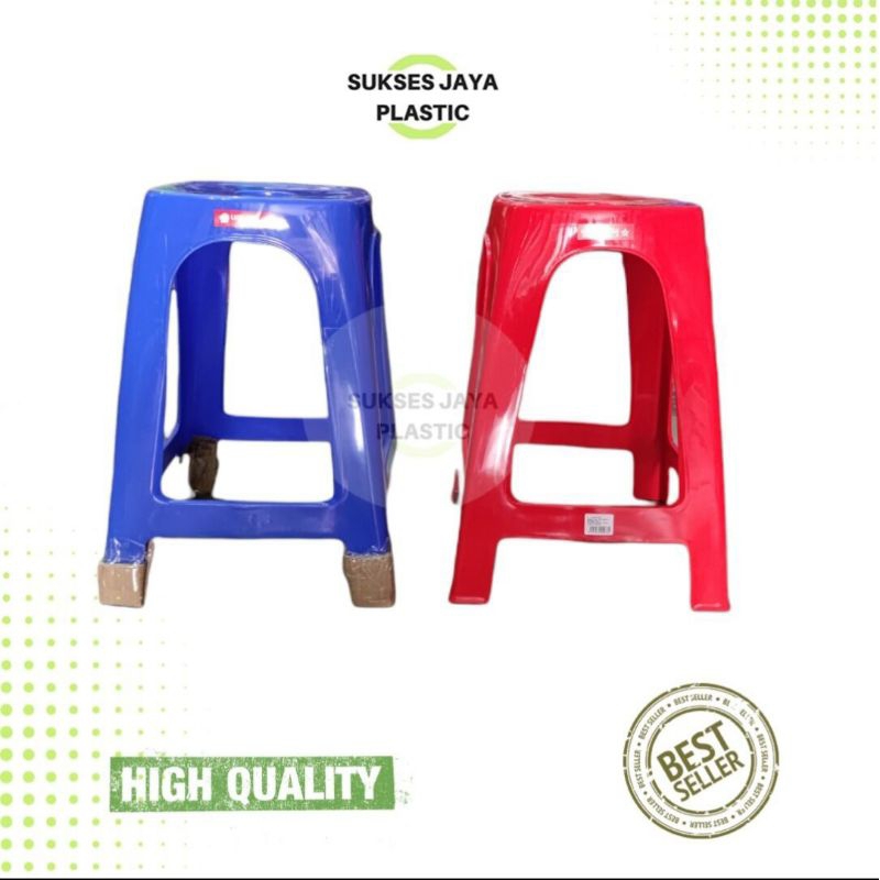 Lion Star-Kursi / Bangku Plastik Tinggi Lion Star / Bangku Bakso Plastik Murah
