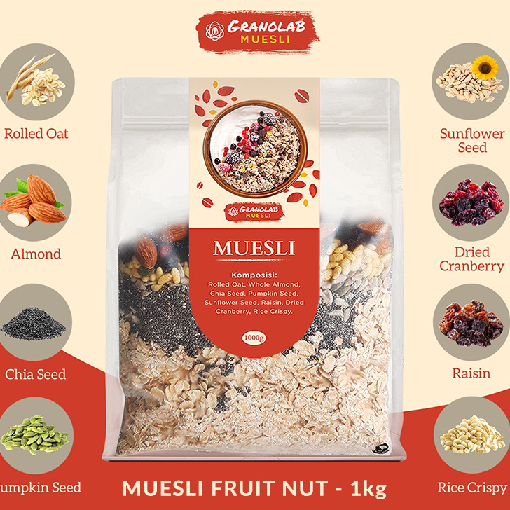 

Terbaru Muesli Fruit and Seed 1 kg - Granolab Muesli