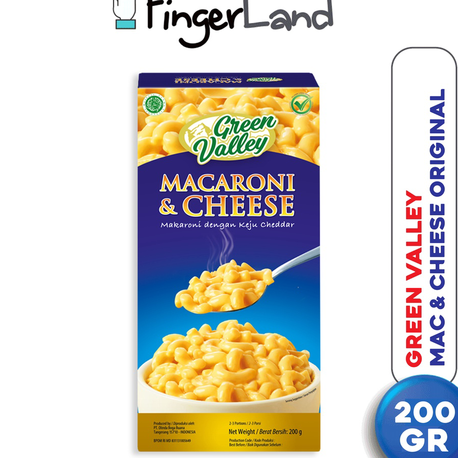 

QLVJ1427 DISKON!!!!!!! GREEN VALLEY Macaroni and Cheese 200 gram Mac n Cheese