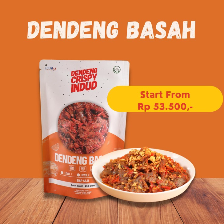 

➾❃❇ Dendeng Sapi Moisty / Basah Balado Indud 125 Gram - 250 Gram