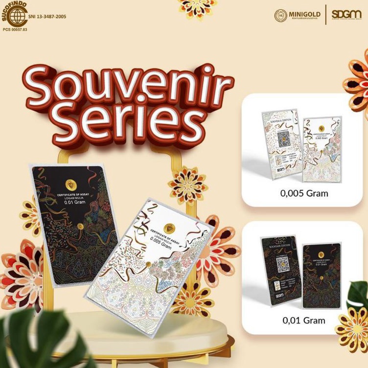 Best DealC7o2N MiniGold Mini Gold Souvenir 0.01 0,01 Gram Logam Mulia 24 Karat