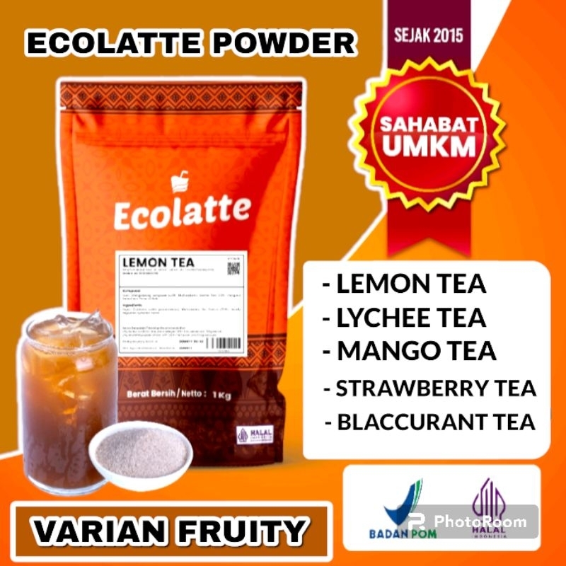 

BUBUK MINUMAN 1 KG RASA FRUIT TEA - ECOLATTE POWDER