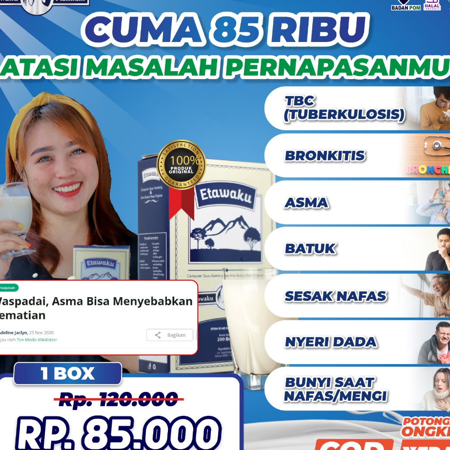 

RCMF2465 TERMURAH Etawaku Platinum - Susu Kambing Etawa & Krimer Nabati Bubuk Susu Kualitas Premium 1 Box