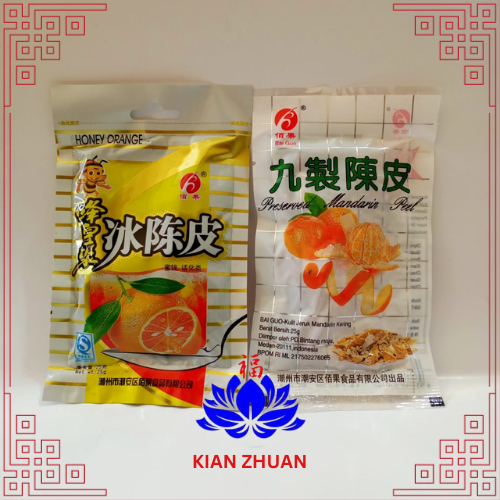 

Manisan Kulit Jeruk Baiguo Honey / Original 25g