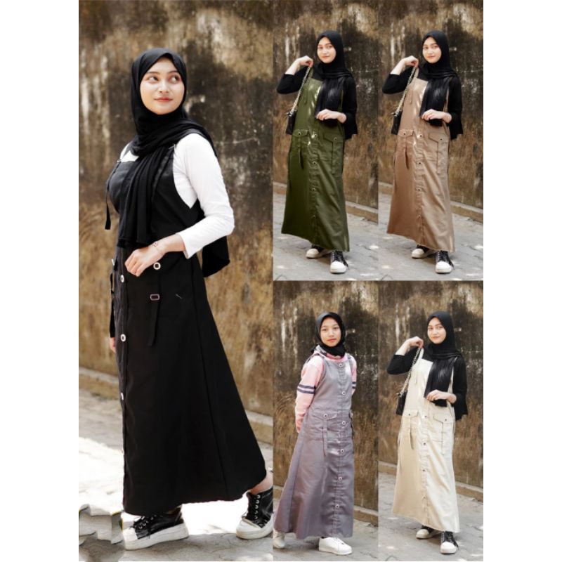JUMSUIT ROK REMAJA DAN DEWASA GAMIS INARA RUSLI TEMI #OVERRAL GAMIS TEMI