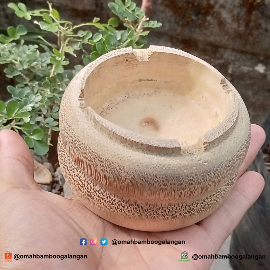 Asbak Bambu Unik, Asbak Bambu Menarik Terbuat Dari Bambu, Asbak Bambu Antik, Asbak Bambu Jumbo Asbak