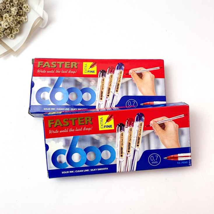 

PEN FASTER C600 CABUT [LUSIN -12 PCS] - PULPEN FASTER C600 0.7 mm EXTRA FINE TIP