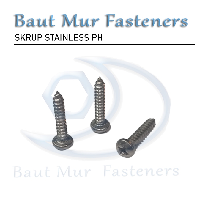 Skrup Stainless PH  6 X 3/4 Skrup ss 304