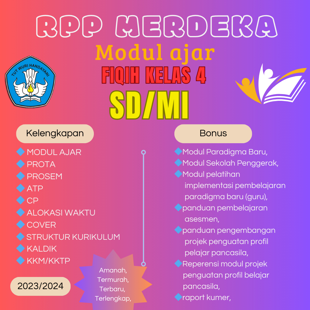 

MODUL AJAR FIQIH KELAS 4 SD/MI KURIKULUM MERDEKA LENGKAP