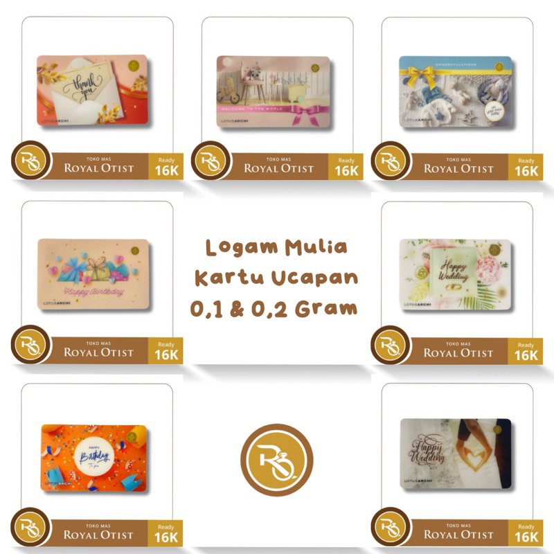 Logam Mulia Kartu Ucapan 0,1 & 0,2 gram Lotus Archi