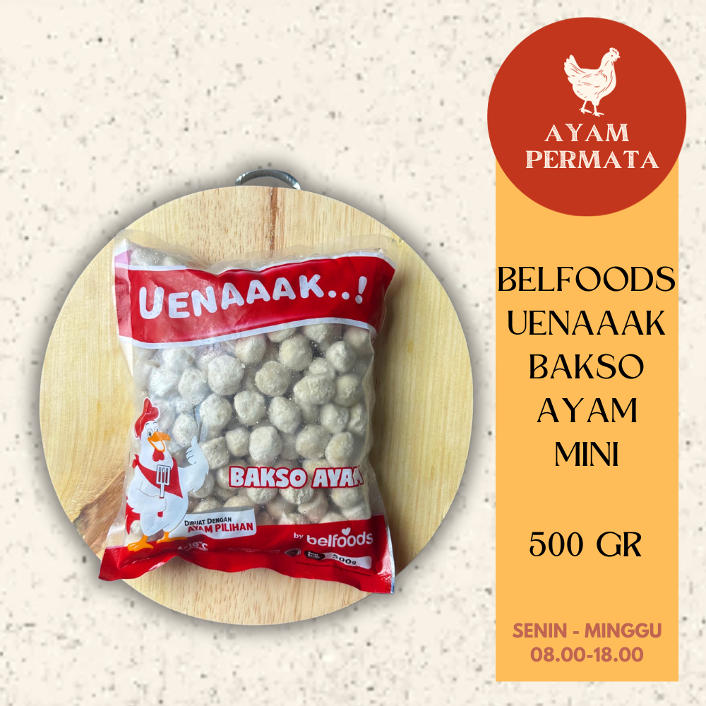 

Bakso Ayam Belfoods Uenak - Baso Mini Kecil Enak - 500gr Halal BPOM Murah