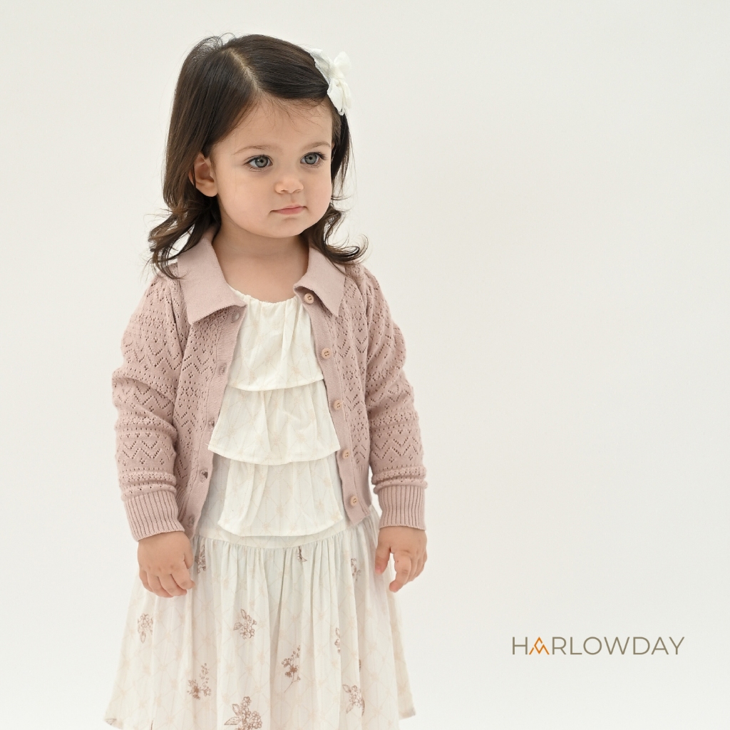 Harlow Kids - Cardigan Plush Button Kids & Teenagers/ Cardigan Anak/ Cardigan Anak Perempuan/ Cardig