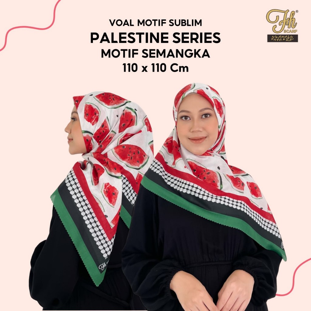 FH Scarf Voal Palestina Series Motif Semangka