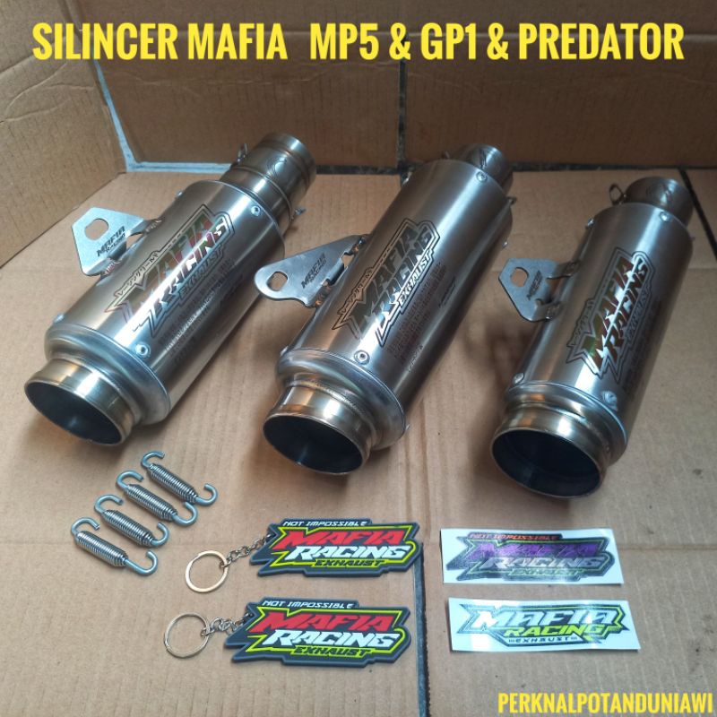 silincer knalpot original MAFIA RACING EXHAUST tipe mp5 &gp1 &predator