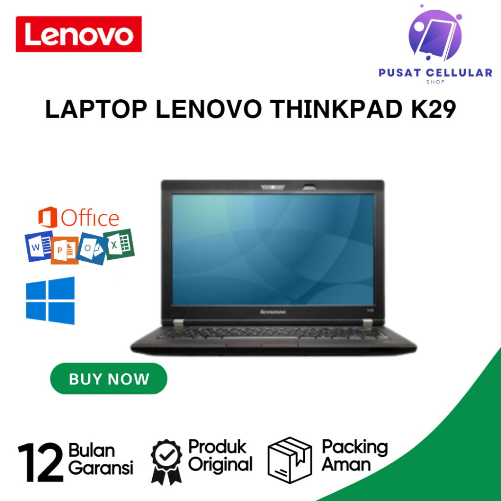 Laptop Lenovo Thinkpad K29 i5 gen3 Ram 4gb SSD 256gb Promo Murah