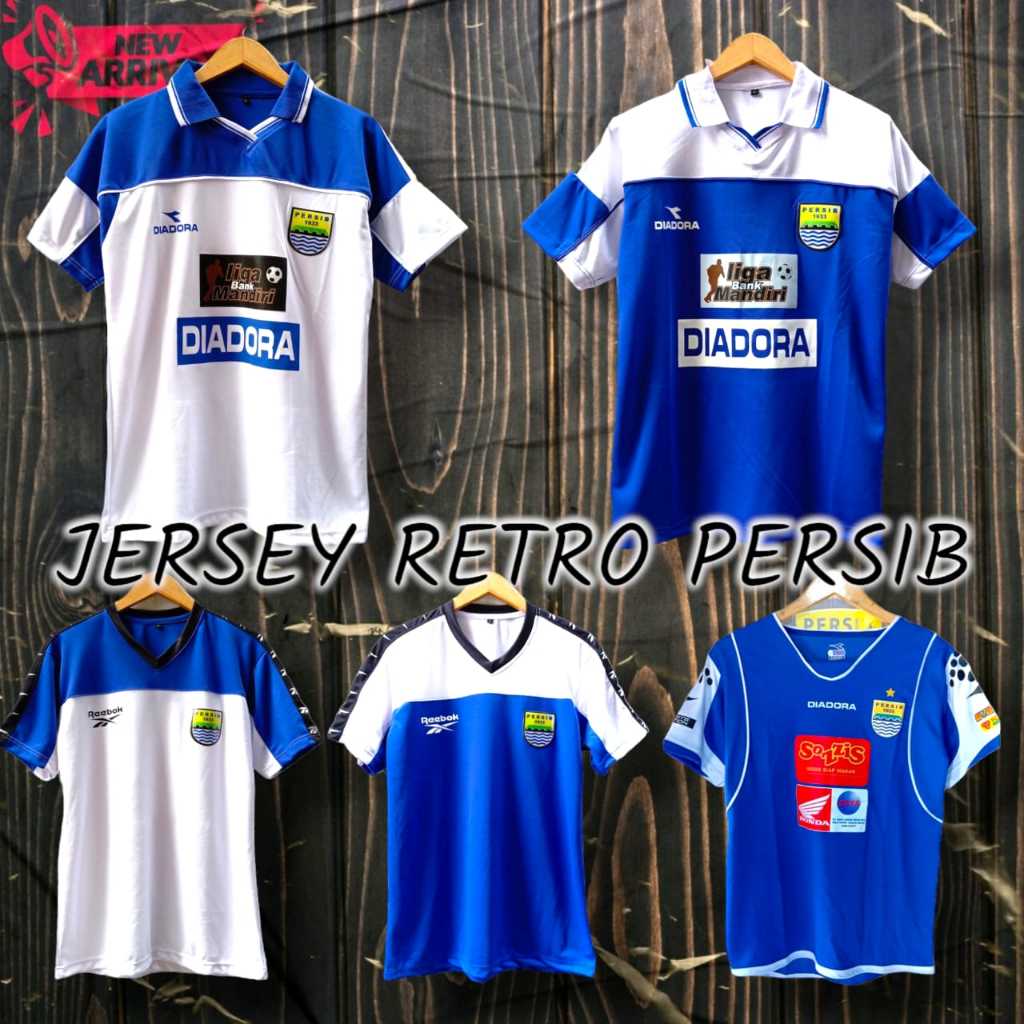JERSEY PERSIB RETRO THN 2000/2003/2009 GR4D3 0R1 LOGO TIMBUL