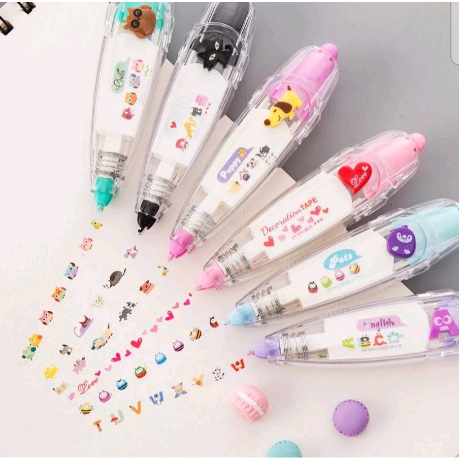 

cute animals press type decorative pen isi 3