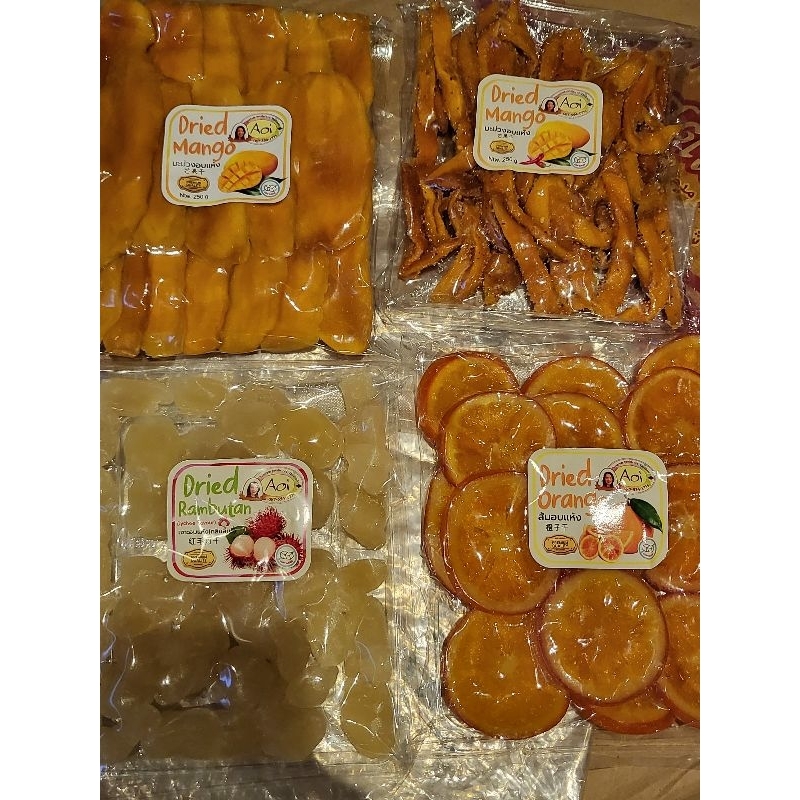 

Snack Cemilan AOI Thailand Dried Mango Low Sugar Mangga Pedas Dried Orange