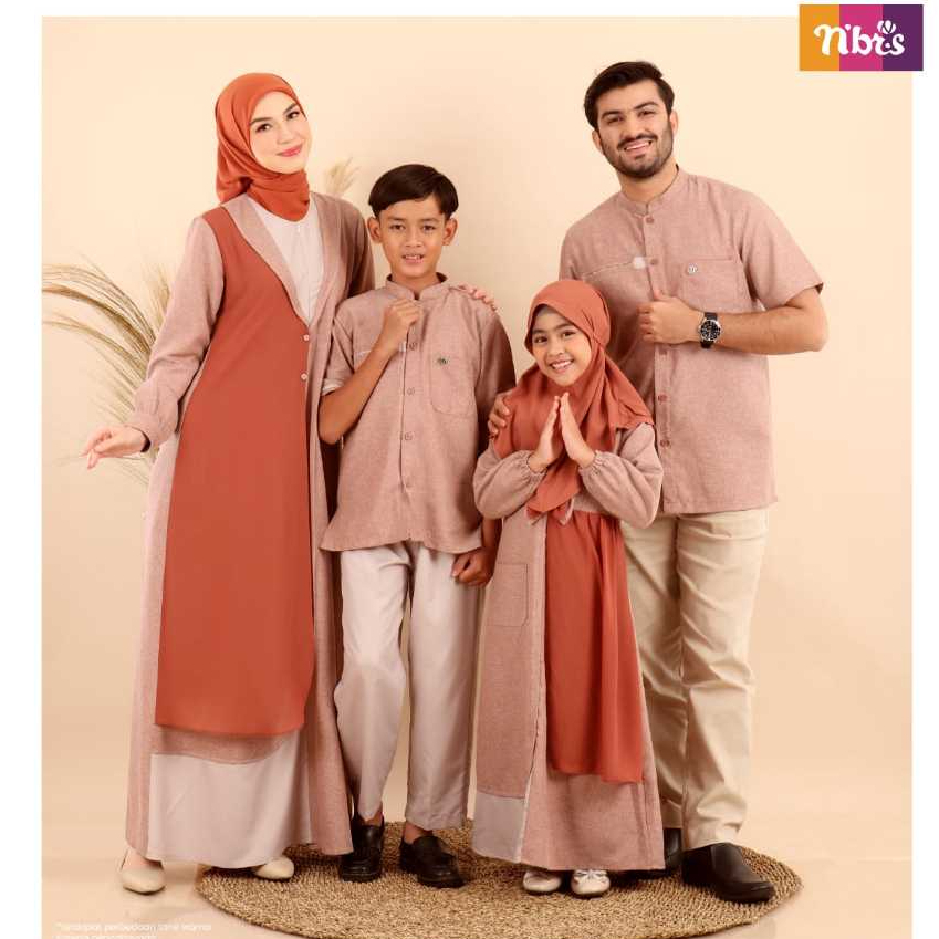 NBRS - NIBRAS GITA RAYYA SERIES TERRACOTTA GAMIS COUPLE SETELAN PAKAIAN KELUARGA HARI RAYA LEBARAN T
