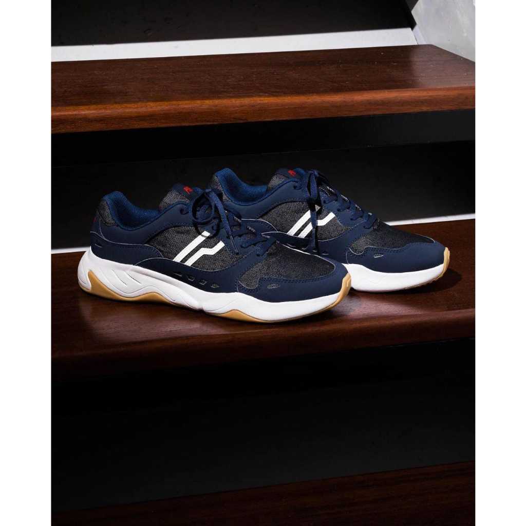 Sepatu Piero Ergo ST Denim Ergo Navy White Black Grey Original Pria Wanita Cewek Cowok Original