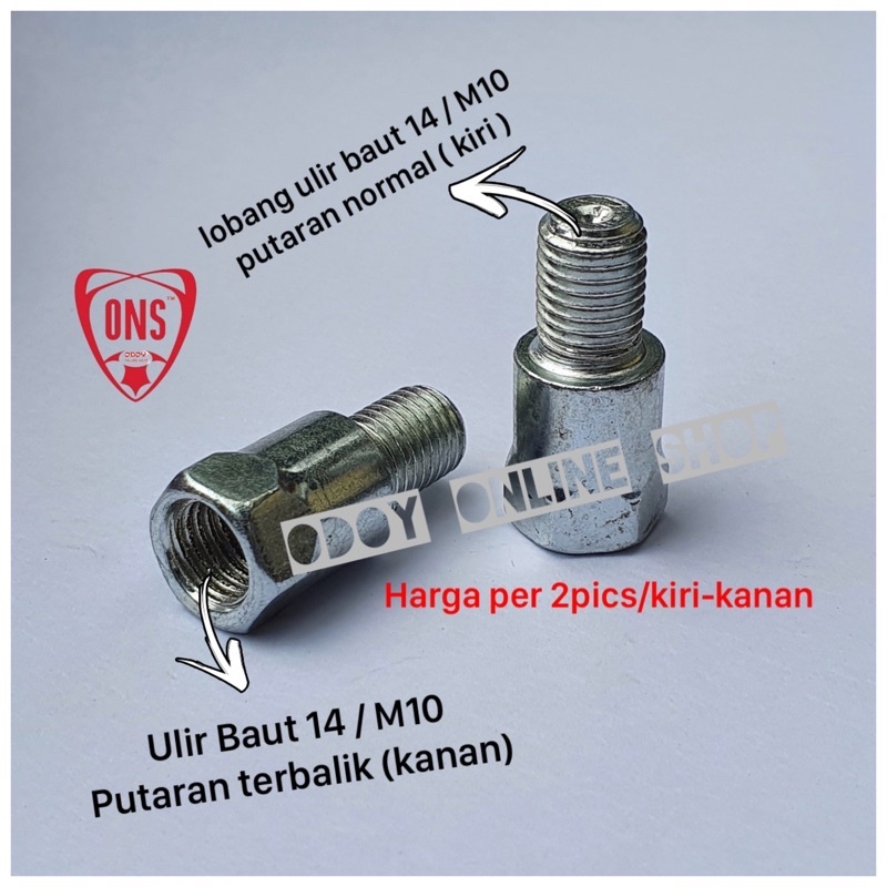 Sambungan peninggi baut mur spion honda Vario scoopy beat all tipe Ori