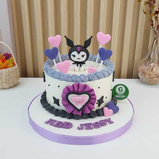 

KUE ULANG TAHUN KUROMI UK 15CM