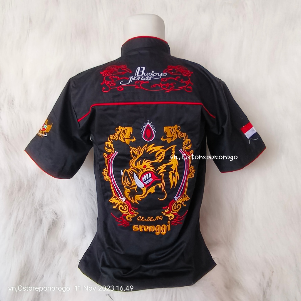BAJU BORDIR MOTIF CELENG / baju barong / kaos barong / barongan / reog / pecut / pecut bopo / devil 